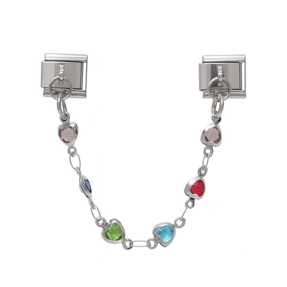 Colorful heart chain