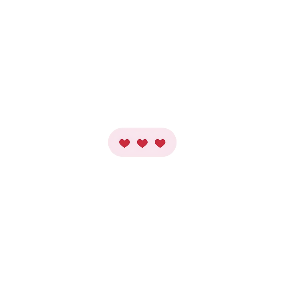 Three mini hearts