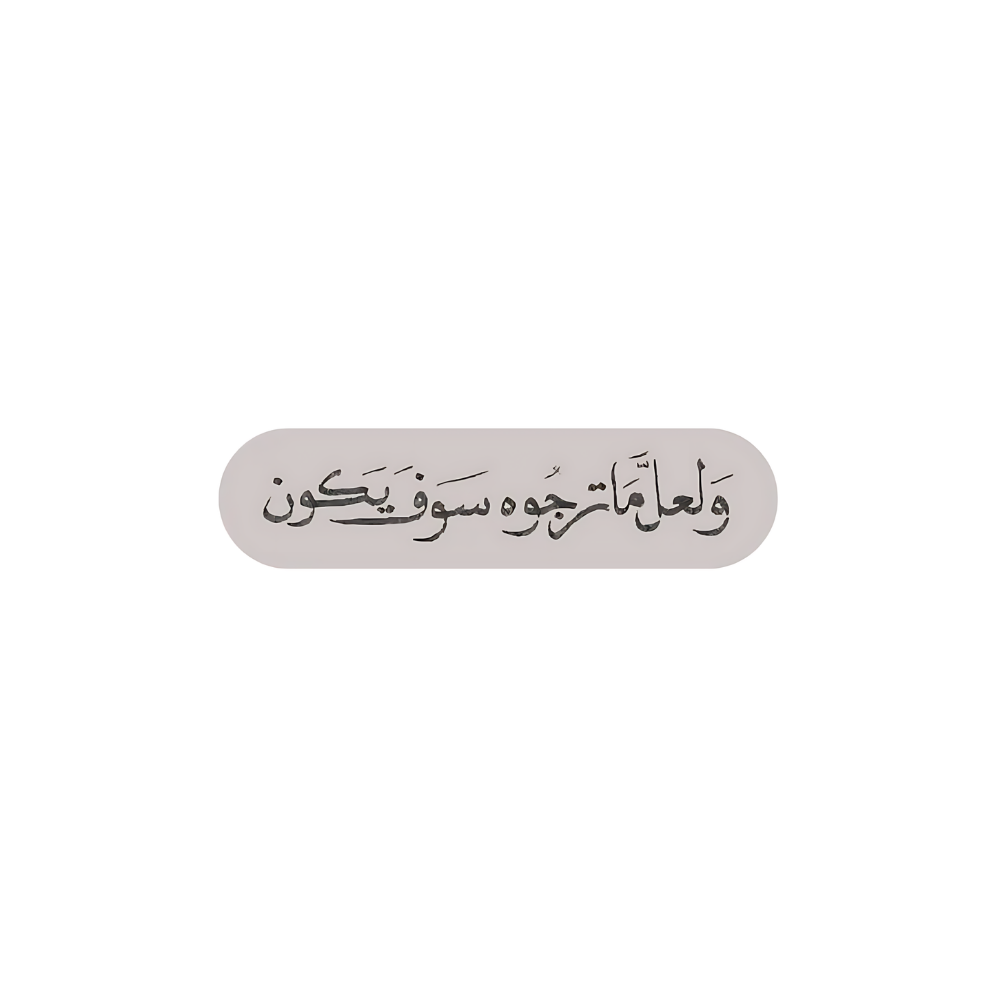 ولعل ما ترجوه سوف يكون
