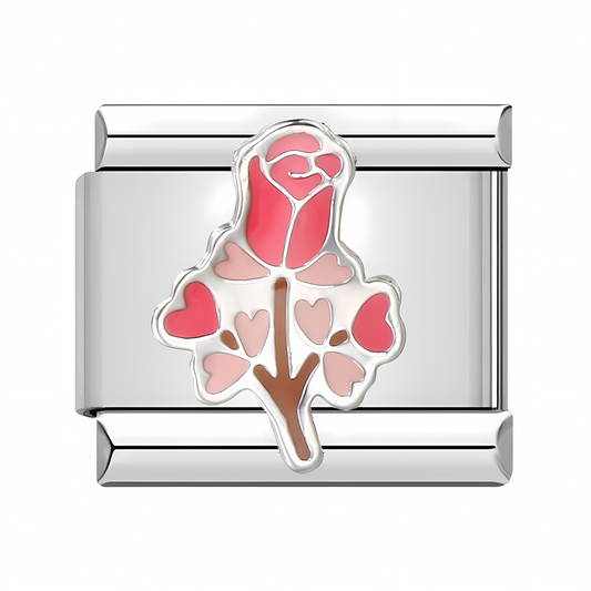 Red Flower with Heart Petals