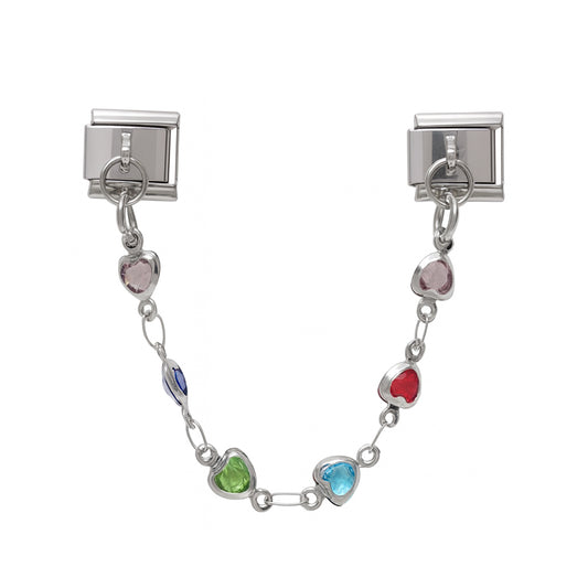 Colorful heart chain