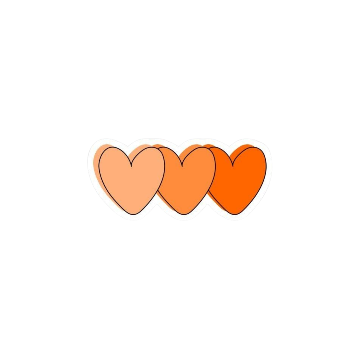 Orange hearts