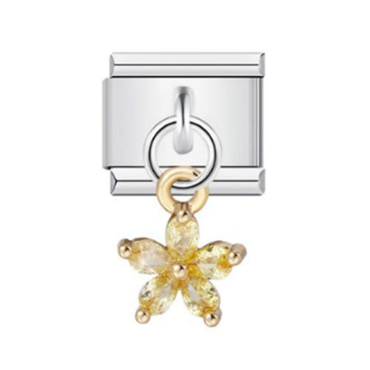 Crystal gold flower | pendant