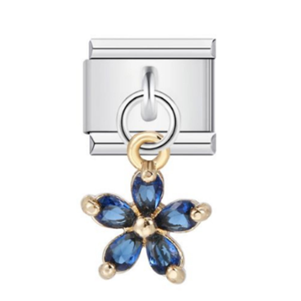 Crystal blue flower | pendant