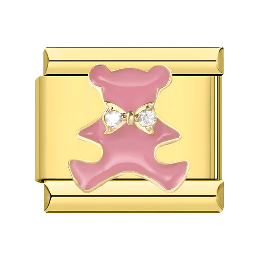 Pink Teddy Bear | Gold