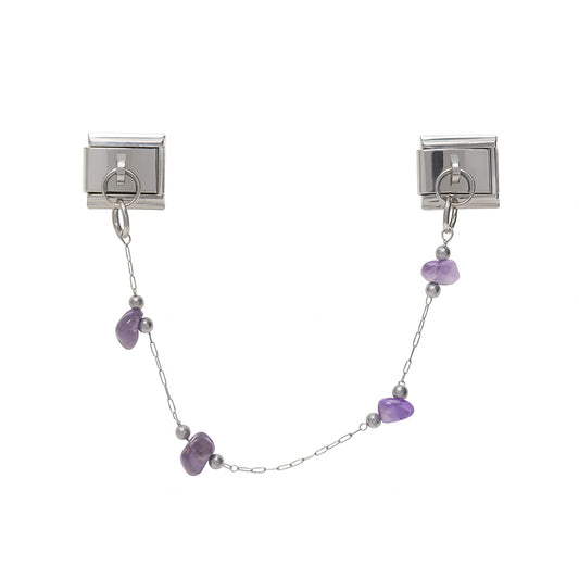 Purple stone chain