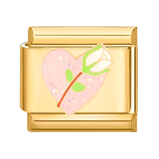 Flower and Heart | Gold